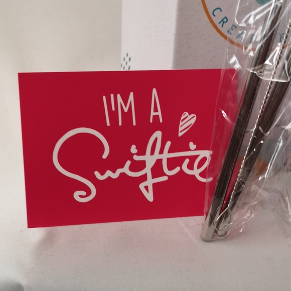New Taylor Swift Swiftie Tumbler White 20floz, Two Lids, Two Metal Straws Brush - Picture 6 of 6